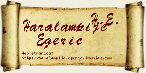 Haralampije Egerić vizit kartica